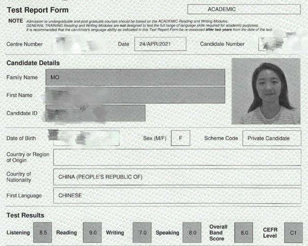 Rae 1个月口语6.5到8分,总分8778+ 澳大利亚